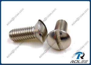 Quality 316 / A4 Stainless Steel Slotted Oval Countersunk Head Machine Screws wholesale