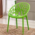 Integral Moulding Hollow Plastic Dining Chairs For Restaurant / Coffee Bar