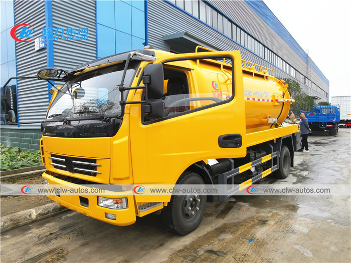 Dongfeng 6000L Sewage Suction Truck With Jurop BP Mono Keiser Pump