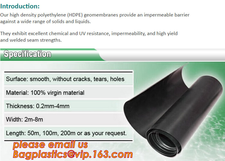 1.5mm HDPE Geomembranes price for dam liner, Add to CompareShare Black plastic sheeting fish farm pond liner HDPE geome