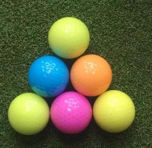 Quality color crystal golf ball with two pieces wholesale