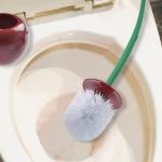 Creative 13x38cm Toilet Cleaner Brush With Holder Bowl Long Handle Household