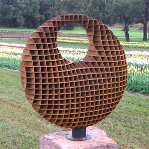 Quality Orb Shape Corten Steel Garden Sculpture Artwork Three Dimensional wholesale