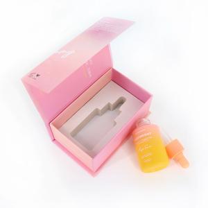 Quality 30ml Flat Shoulder Essential Serum Dropper Bottle Frosted Glass With Gift Box Packaging wholesale