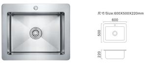 Quality 500mm Single Bowl Undermount Sink Stainless Steel Sink Sanitary wholesale
