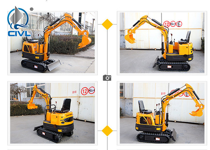 Mini 8.6kw Engine Excavator / 1 Ton Crawler Tailless Excavator Orchard Micro Agricultural