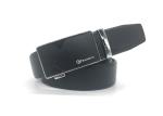 Black 140cm Mens Genuine Leather Belt With Alloy Buckle