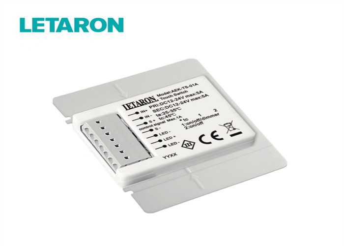 0.12KW Mirror Touch Switch , 24VDC Touch Dimmer Switch For Led Lights