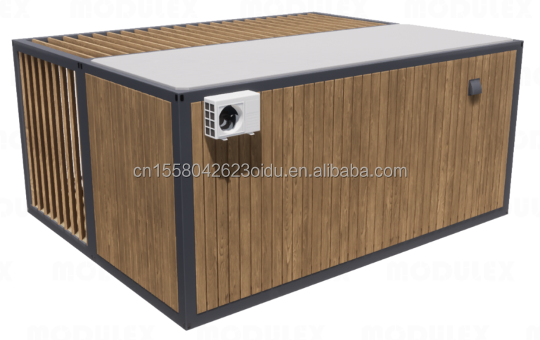 20ft Luxury Prefab Wooden House with Kitchen Bathroom and Outdoor BBQ Flat Pack Simple Installation Materials