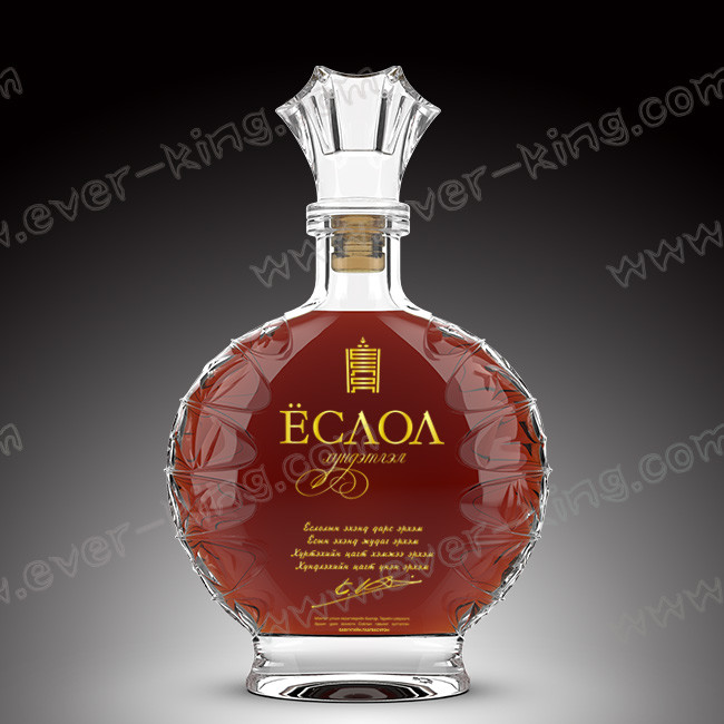 Frosting Transparent 500ML Empty Whiskey Bottles