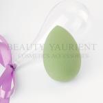 ISO9001 Green Cosmetic Powder Puff Egg Shaped Makeup Sponge Latex Free