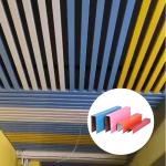 Decor Metal Baffle Ceiling U Shaped Wood Grain Aluminum False Ceiling