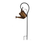 Solar Creative Iron Kettle Shower Floor Lamp for Outdoor Garden Landscape