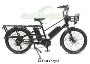 Quality Red Alloy Frame Electric Cargo Bike With Brushless Motor 48V Mechanical Disc Brakes wholesale