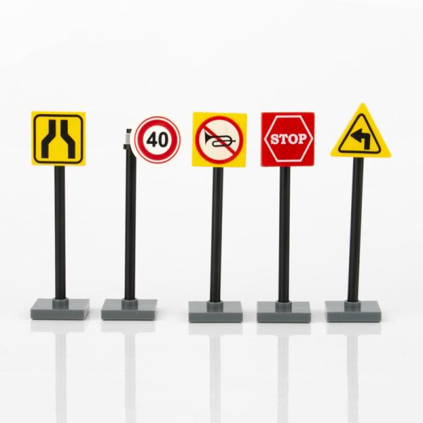 MOC street road city accessories all traffic signpost Indicator mini building