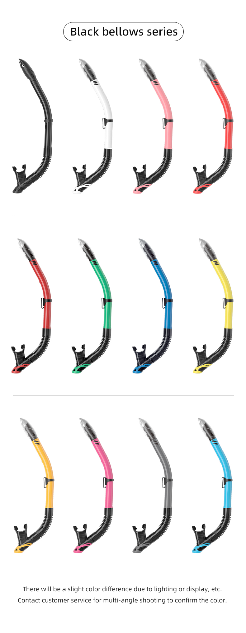 Semi Submarine Swim Training Snorkel Set For Adult Diving Spearfishing PVC Silicone