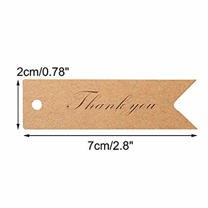 Durable Kraft Paper Hang Tags Custom Size Suitable For Gift Tags / Wedding Favor Tags