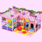 Factory Maze Kids Pink Indoor Playground Equipment Commercial Candy Theme