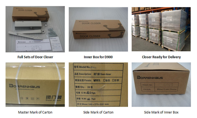 Residential Hydraulic Small Door Closer D904H Noiseless Slide Back Sliding Smooth Operation
