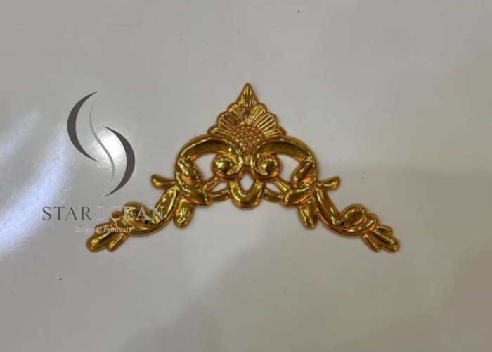 24K Gold Plastic Coffin Hardware Decoration Funeral Accessories Products PF07