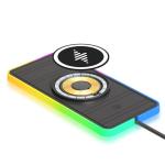 Compatible Apple Phone And Airpods Car Wireless Charger Rgb Colorful