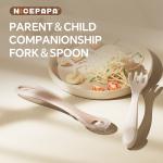 2-In-1 Baby Spoon And Fork Baby stuff Parent＆Child Companionship Fork＆Spoon Baby