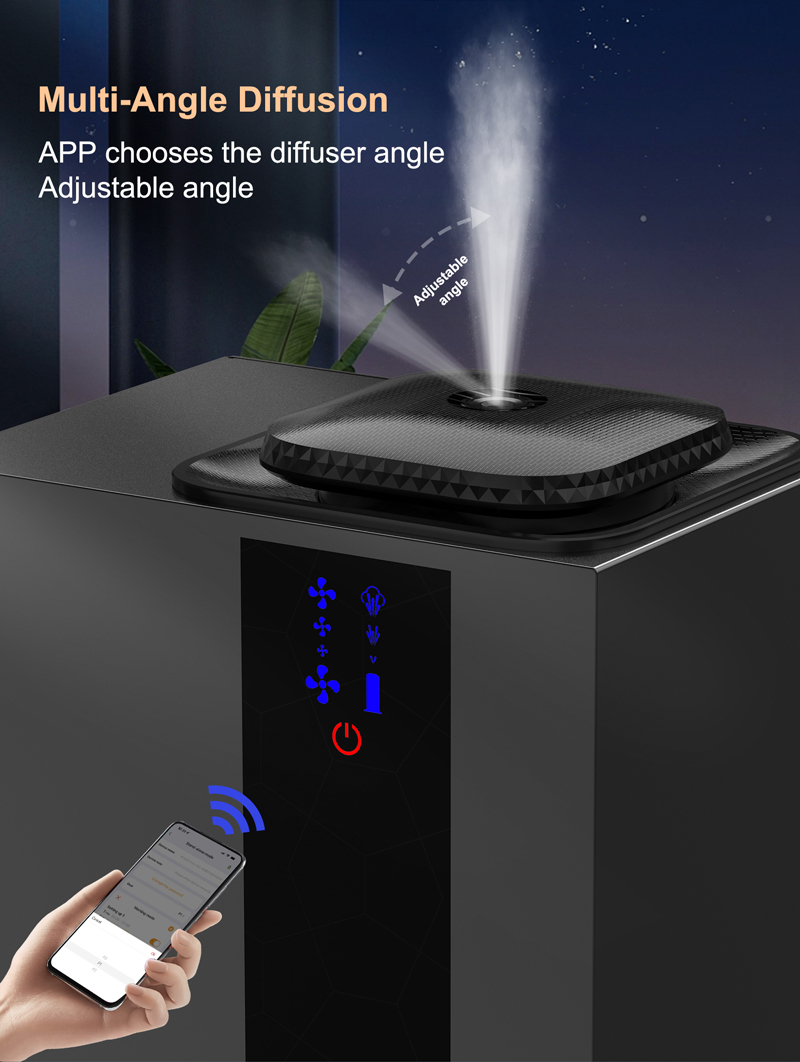 ODM Smart Aroma Diffuser Wifi Electrostatic App Controlled Diffuser 800ml