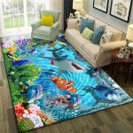 3D Printing Crystal Velvet Floor Carpet Rug Dining Room Floor Mat