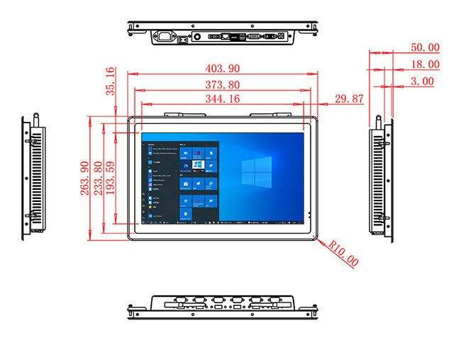 15.6-Inch Integrated Windows Display for Factory Control Panels and Smart Systems
