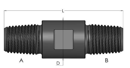 High Fatigue Strength DTH Drilling Tools DTH Sub Male-Male , Downhole Drilling