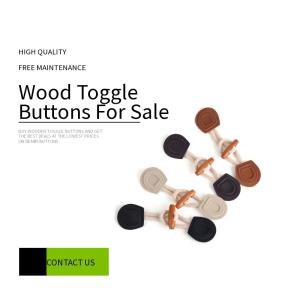 Quality Dual Hole 14L Wooden Toggle Buttons For Overcoat wholesale