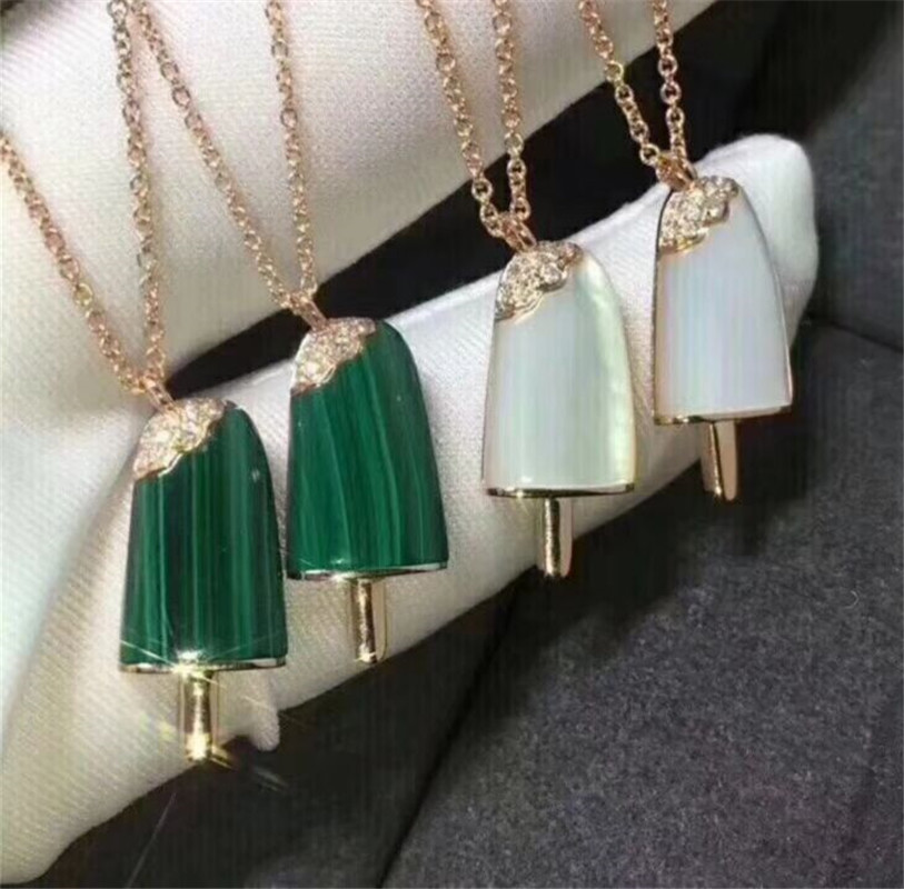 C Ice cream Necklace 18k gold white gold yellow gold rose gold diamond earring Jewelry factory in Shenzhen, China