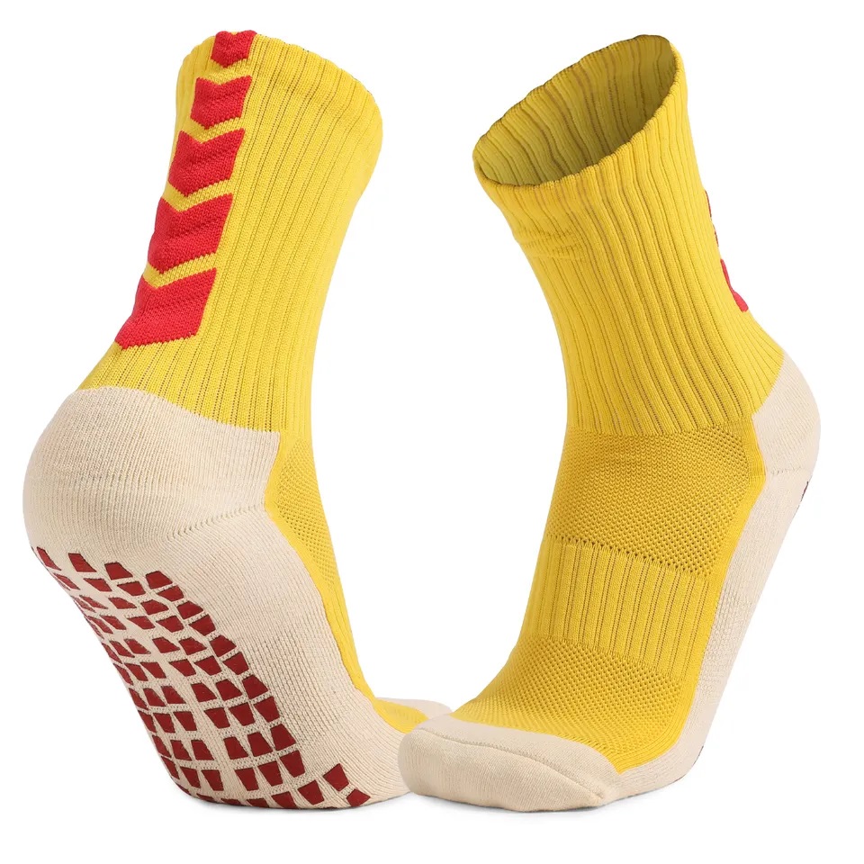 Custom Performance Standard Thickness Non-Slip Athletic Soccer Grip Socks for Men