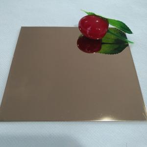 China high quality rose gold mirror SS304 sheet decorative 4x8 stainless steel sheet 0.6-1.5mm thickness on sale