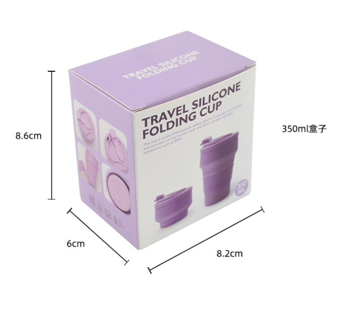 American Style Collapsible Travel Sport Mug Presents Design for Foldable Silicon Cups