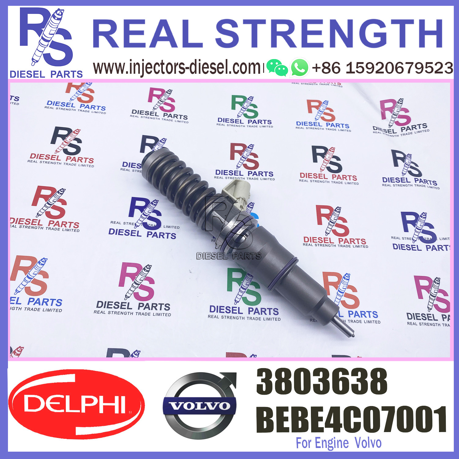 16L Engine V-O-L-V Diesel Injector BEBE4C07001 889481 3803638 Diesel Fuel Injector