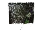 Synthetic Leather Pu Shiny Glitter Fabric , Black Sparkle Glitter Fabric