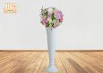 Cup Shape Glossy White Fiberglass Planters Floor Vases For Home Hotel Wedding
