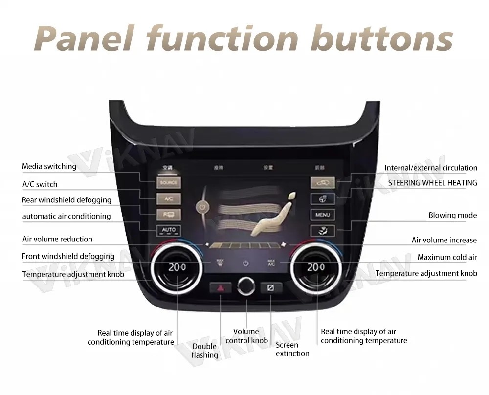 2020-2022 for Lincoln Adventurer modified high-definition intelligent climate control air conditioning LCD touch screen