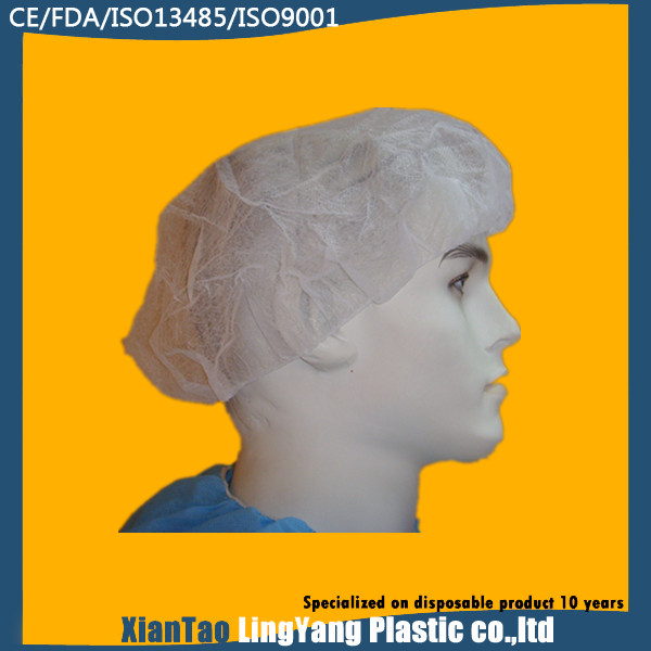 High quanlity non woven disposable surgical bouffant cap