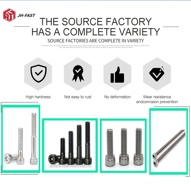 DIN912 Guaranteed 8.8 12.9 Black Zinc Plated Half Thread Hex Socket Head Cup Screw Bolt