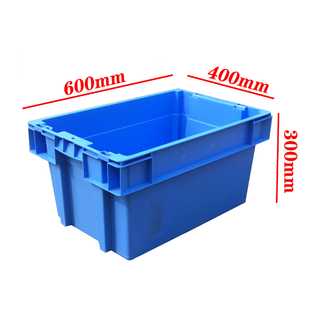 45L Volume Customizable Color Plastic Crates for Easy Warehouse Storage Solutions