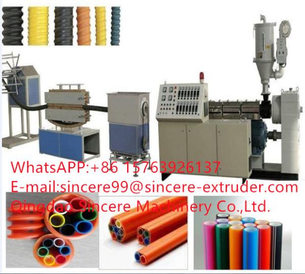 HDPE PVC Carbon Plastic Pipe Extrusion Line Corrugated Conduit Manufacturing