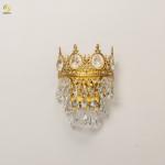 Bedroom Bedside Crown Crystal Wall Lamp For Living Room Decorative