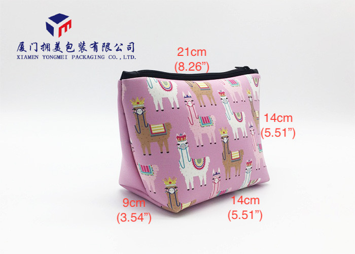 Premium PU Leather Makeup Bag Leather Cosmetic Bag Wide Top And Narrow Bottom
