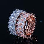 Vintage Lovers Promise ring sets White Gold Filled AAA cz Party Wedding Band
