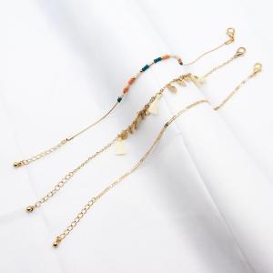 Quality 26mm Beaded Bracelets Jewelry Hollow Leaves Tassel Feel With Orange Blue Acrylic Beads wholesale
