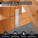 Galvanised L Steel Angle Timber Anchor Brackets 40 X 200 X 40 Wood Joining