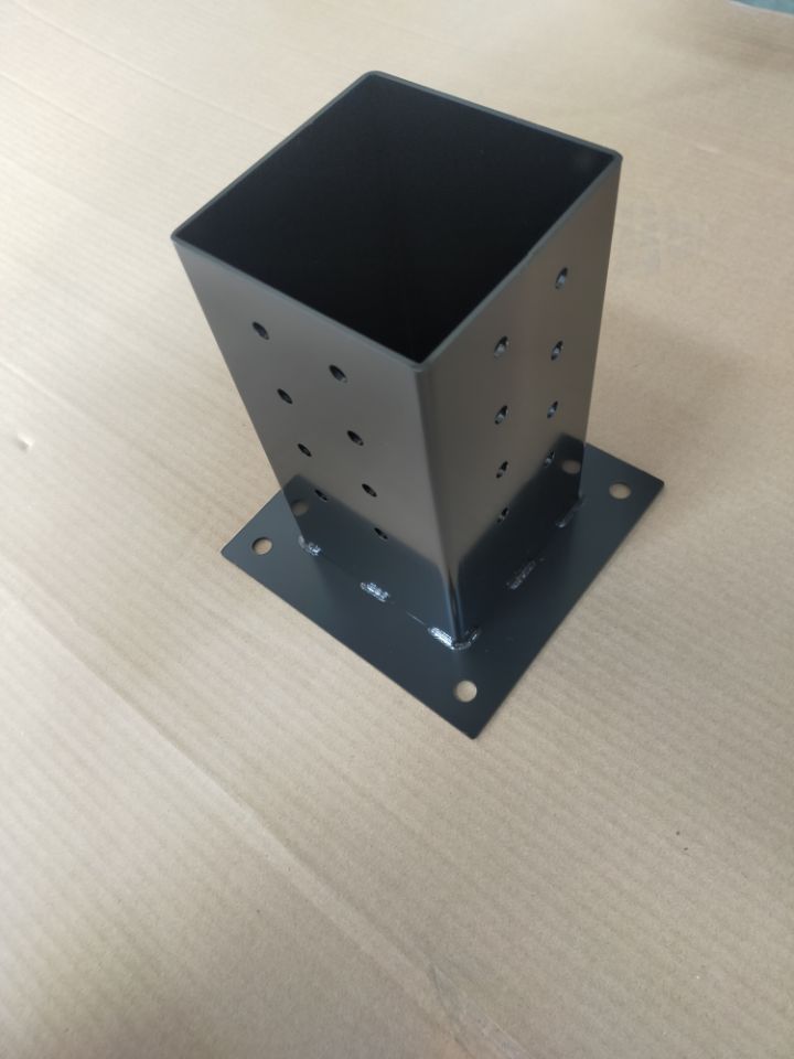 Black 4*4 6*6 Modular Size Metal Steel 3 Way Corner Pergola Bracket Wood Connectors Post Base Kits