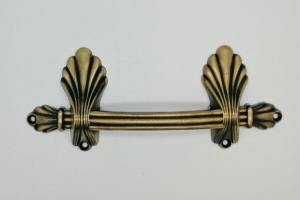 Quality Antique Brass Color Shell Design Metal Coffin Handle High Quality Accessories ZH020 wholesale